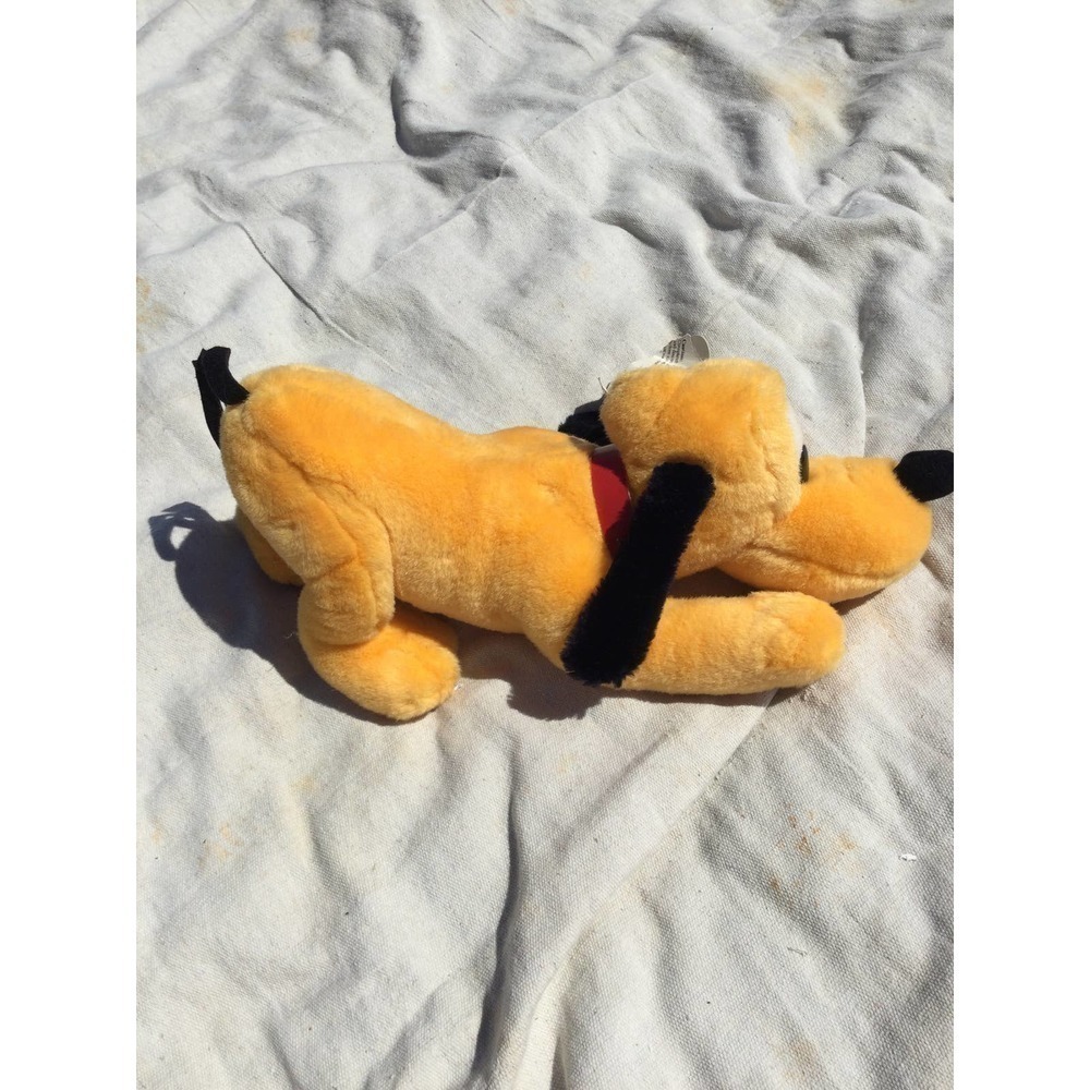 Vintage 14” barking Pluto Walt Disney World plush stuffed w tag 40012219903